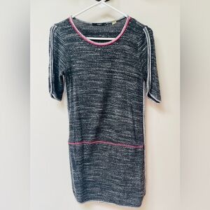 Tart Heather Gray Dress with Pink Accents